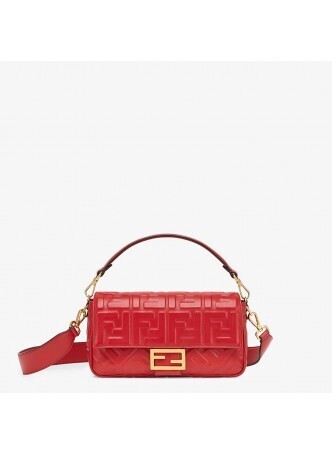 Fendi Baguette Red Leather Bag