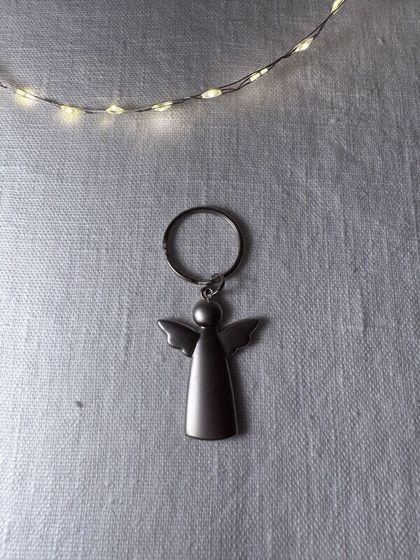 PORTE-CLES ANGE RADER ARGENTEE