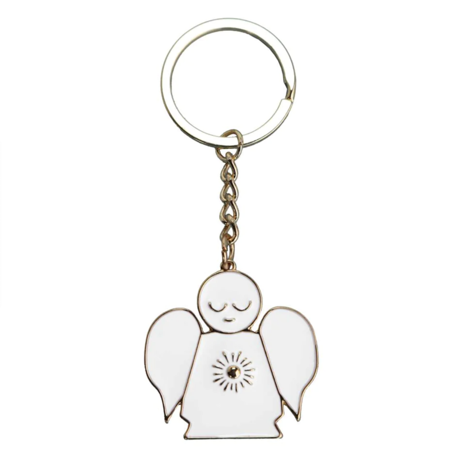 PORTE - CLÉ ANGE BLANC & DORÉ