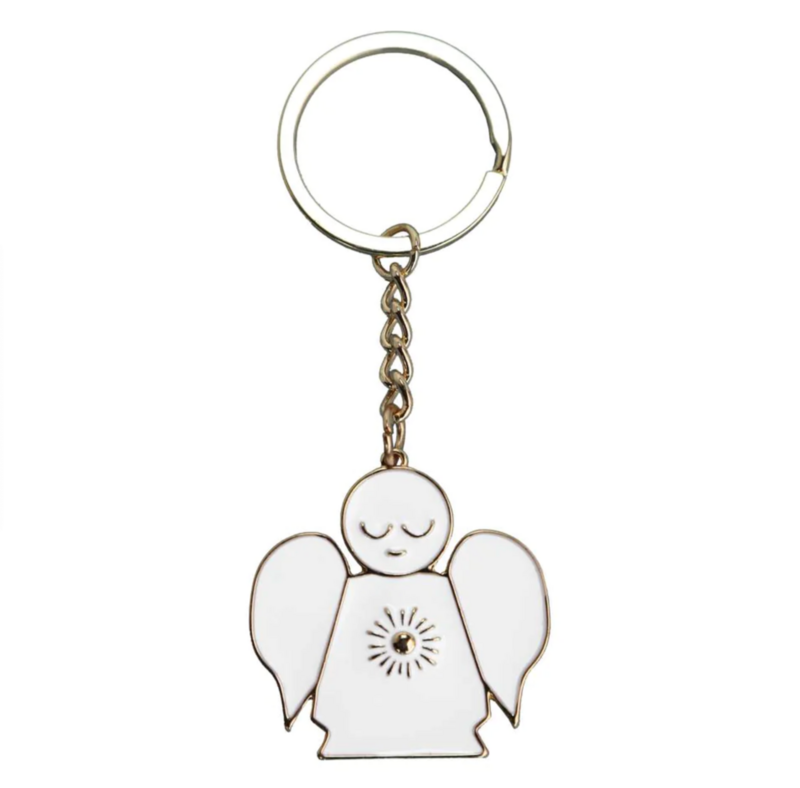 PORTE - CLÉ ANGE BLANC & DORÉ