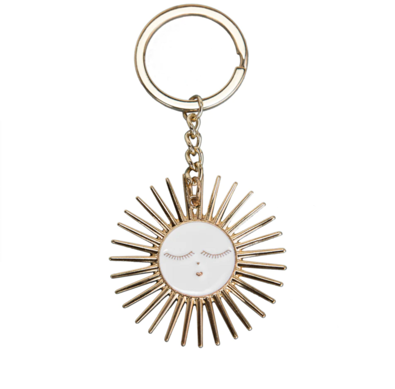 PORTE - CLÉ SOLEIL BLANC & DORÉ