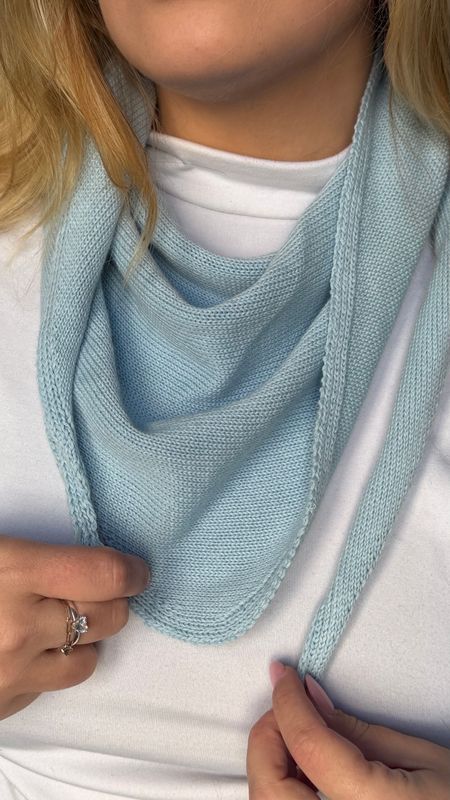 FOULARD TRIANGLE - BLEU CIEL