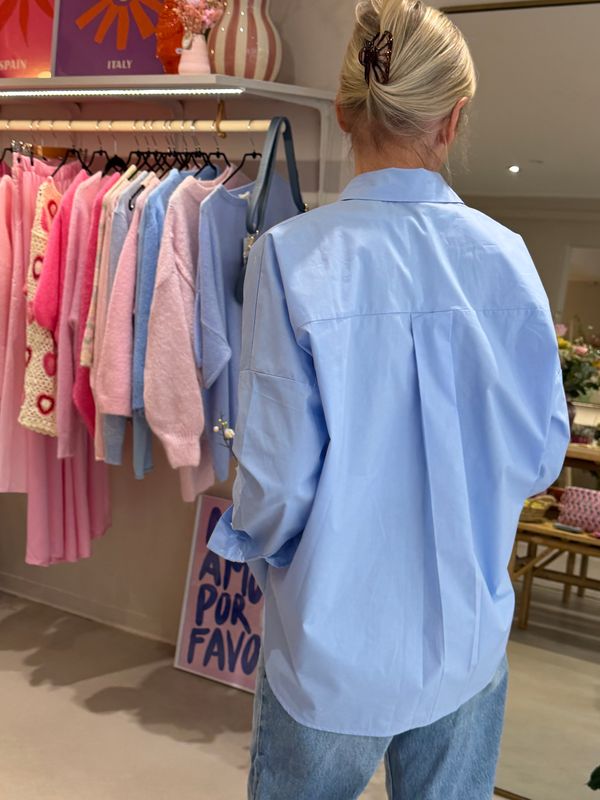 CHEMISE AMPLE - BLEU CIEL