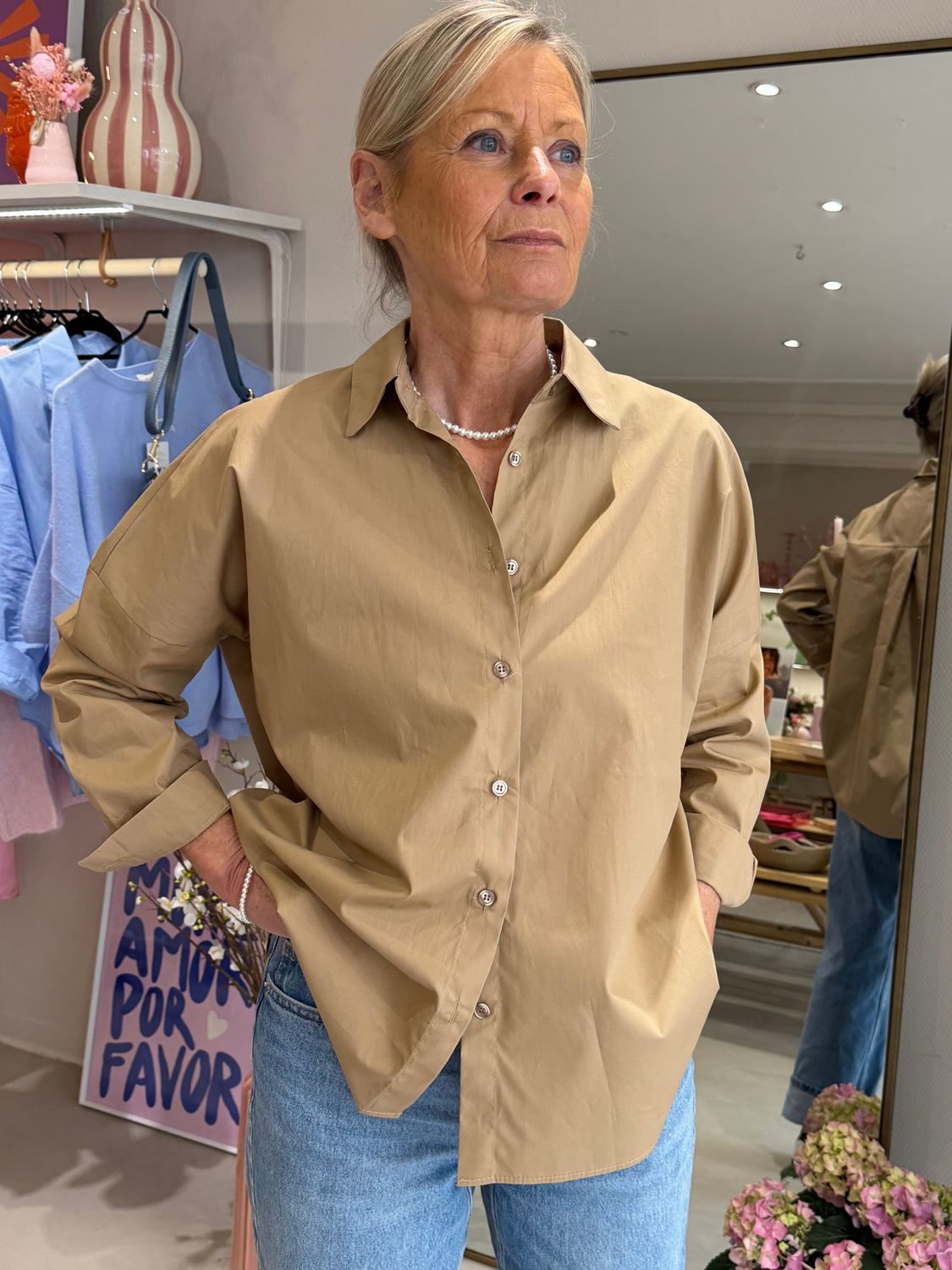 CHEMISE AMPLE - BEIGE