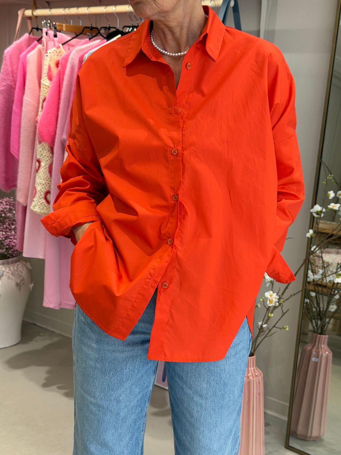 CHEMISE AMPLE - ORANGE
