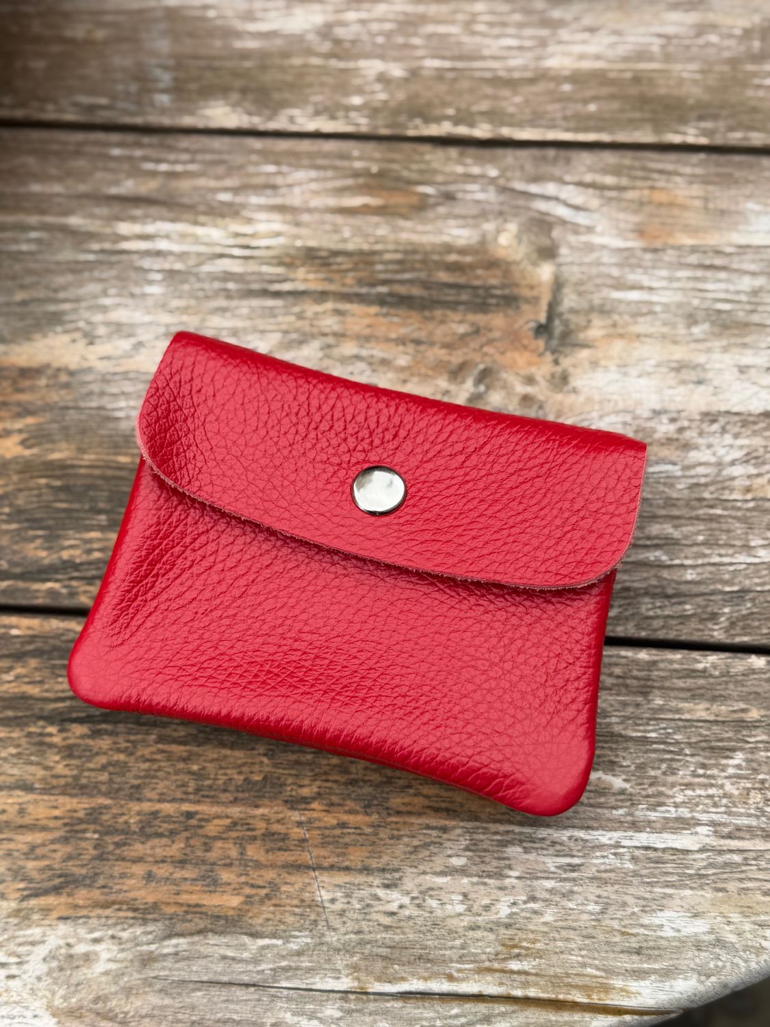 PORTE-MONNAIE EN CUIR - ROUGE