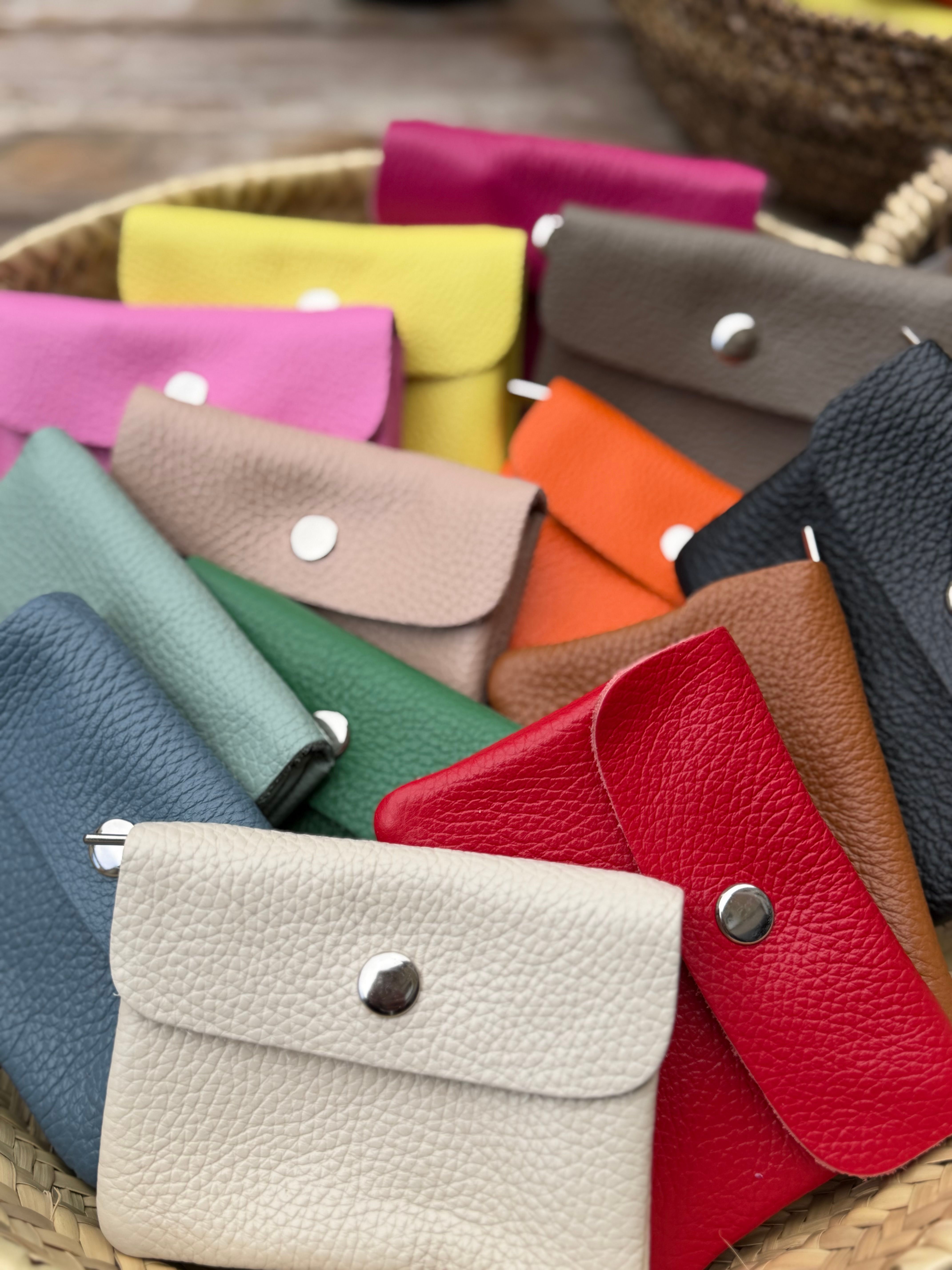 PORTE-MONNAIE EN CUIR - CAMEL