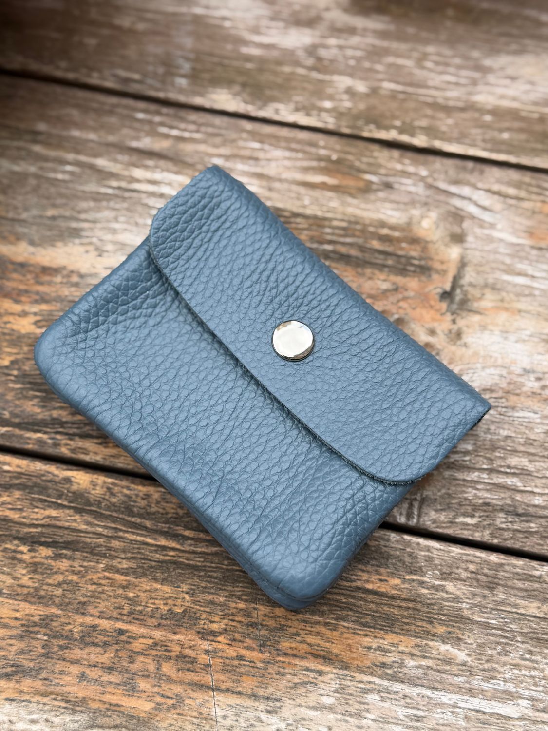 PORTE-MONNAIE EN CUIR - BLEU