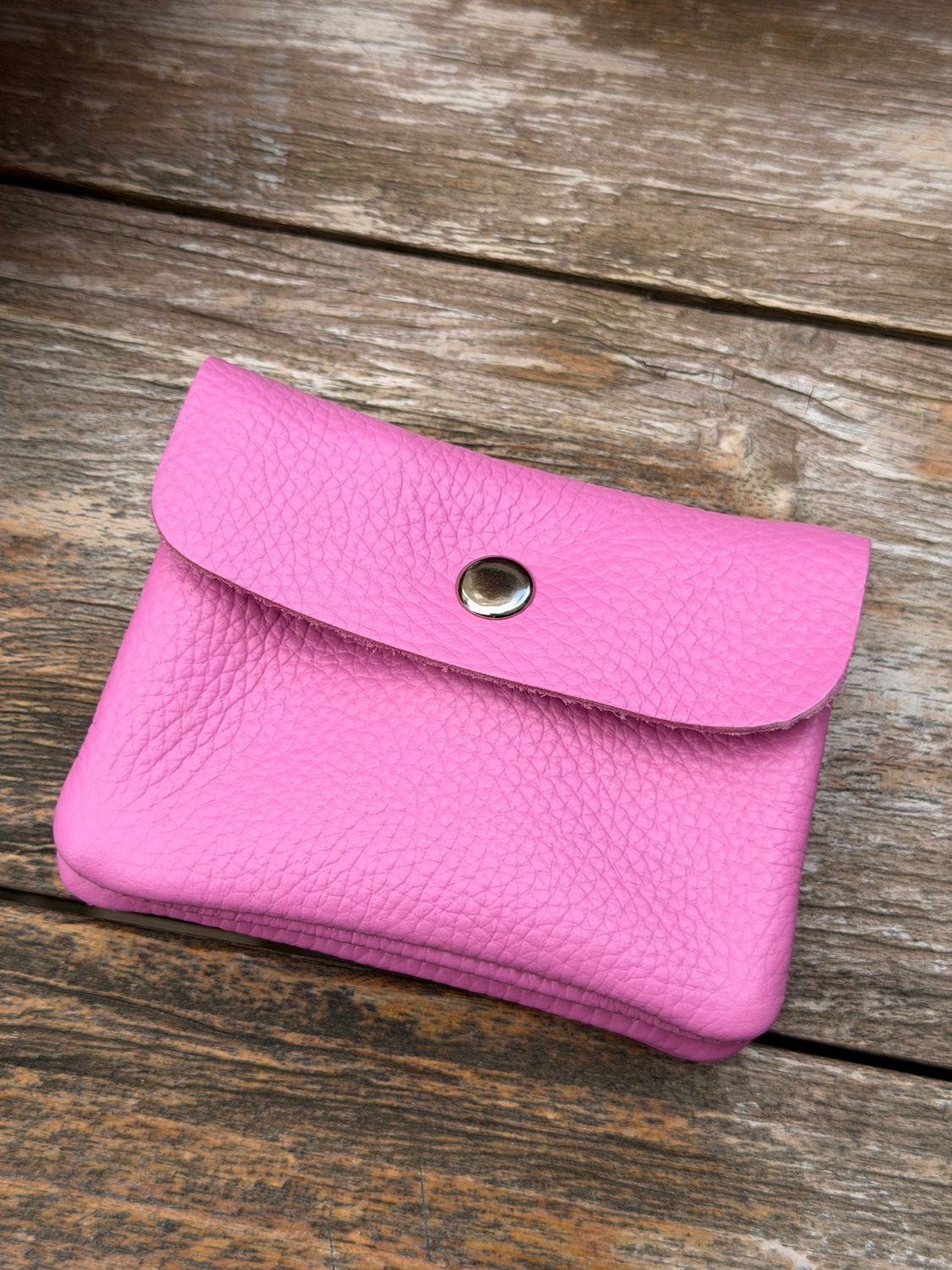 PORTE-MONNAIE EN CUIR - ROSE