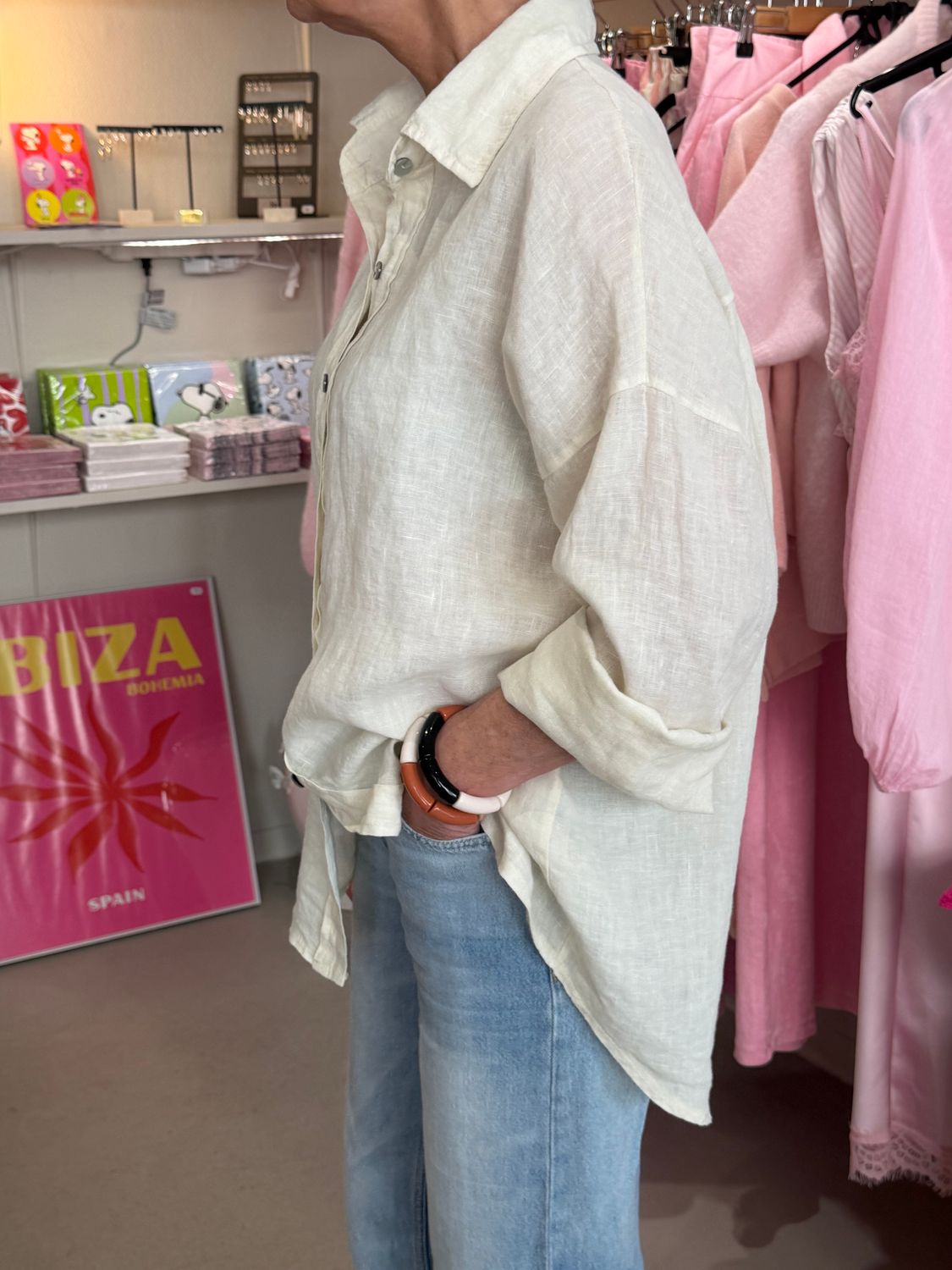 CHEMISE EN LIN - BLANC