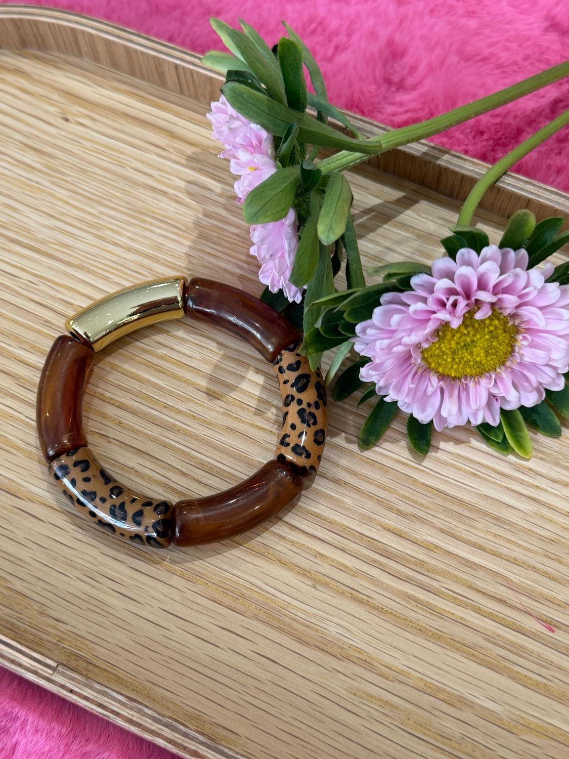 BRACELET EN PERLES - Léopard