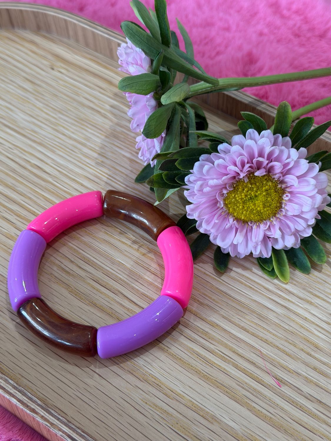 BRACELET EN PERLES - Violet