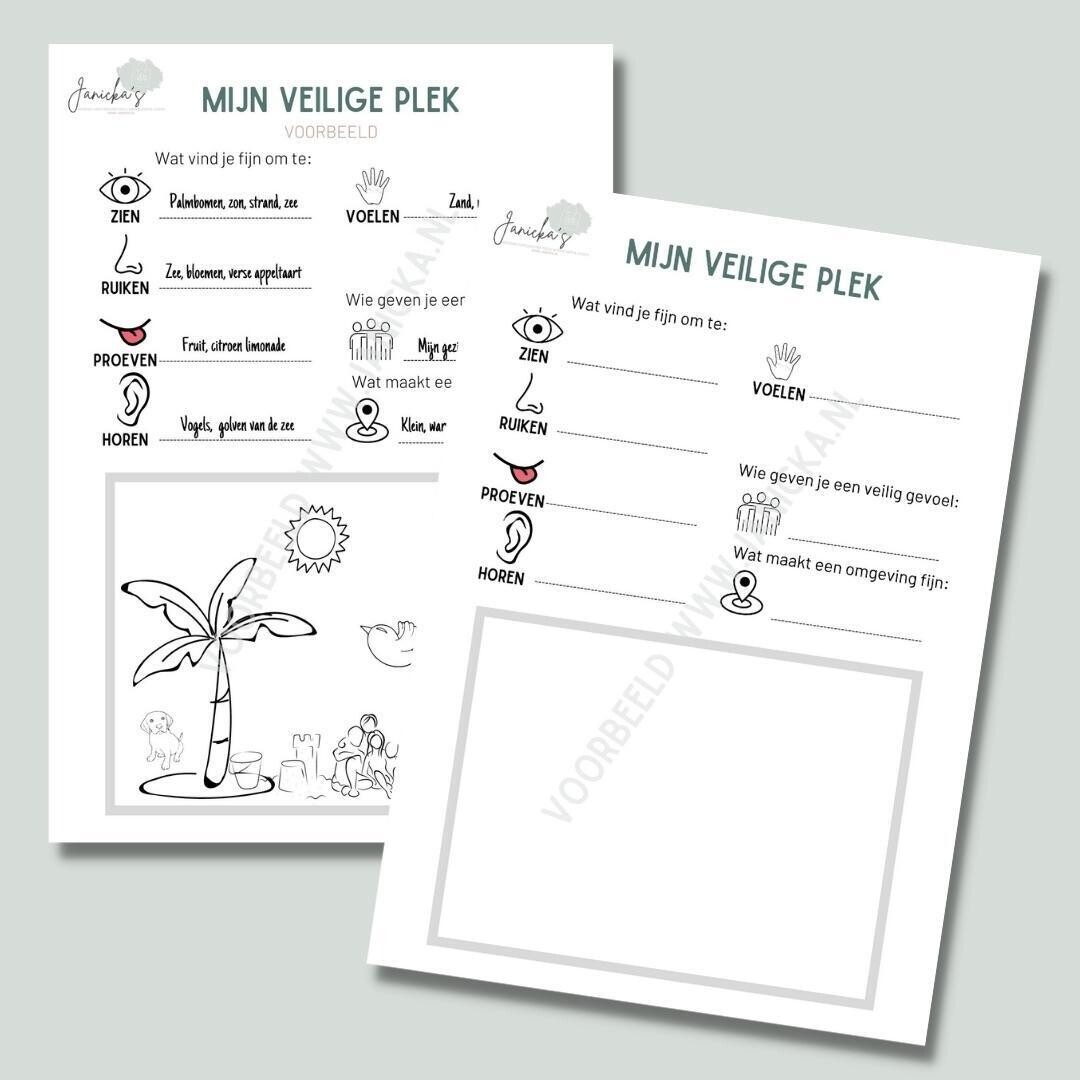 Werkblad + voorbeeld: Mijn veilige plek