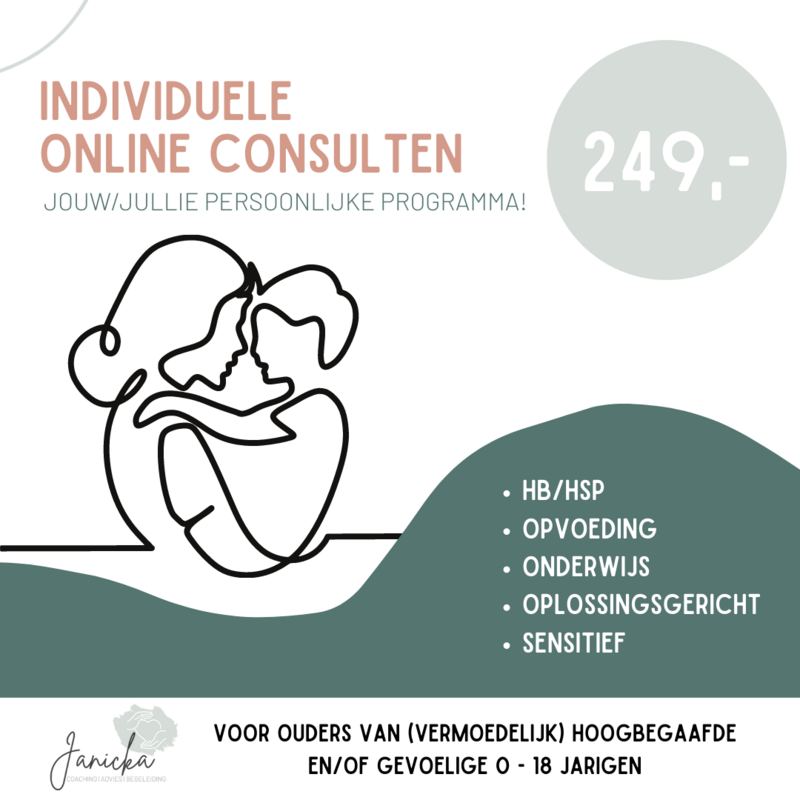Online consulten: Hoogbegaafd en sensitief opvoeden