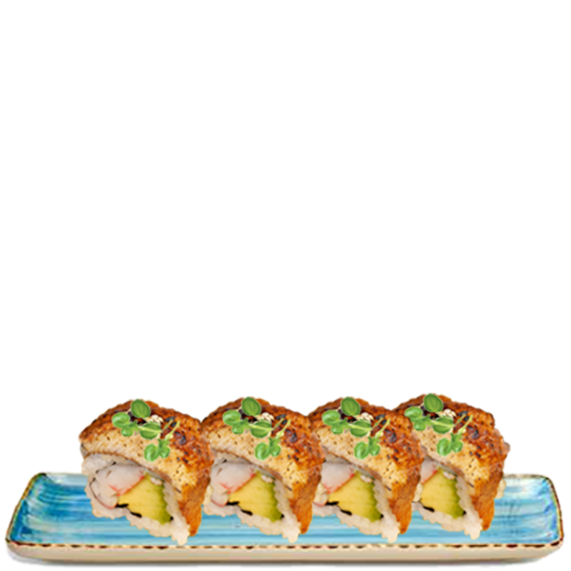 Inside Out Unagi Roll  (b,d,f)