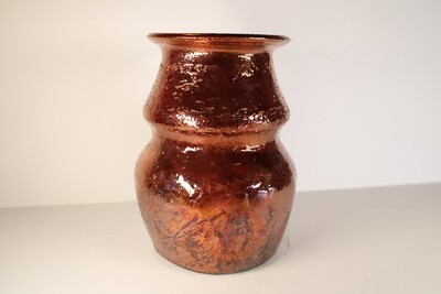Metallic tones Raku Vase #5