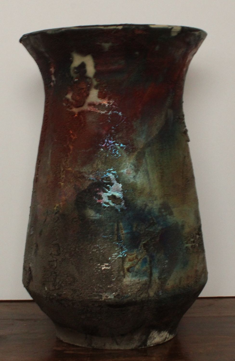 Dolphin Raku Vase