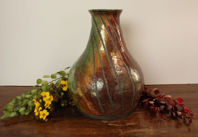 Green Copper Raku 4