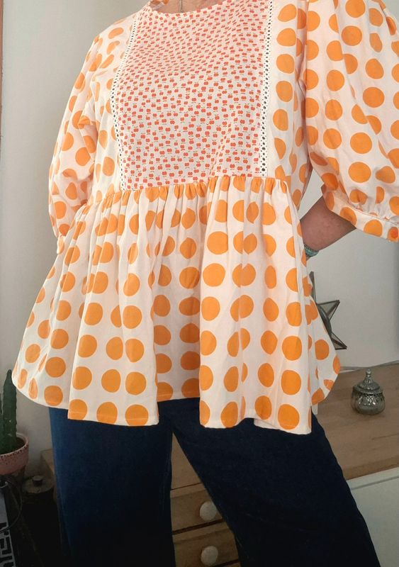 Blouse Josephine orange 70 taille 38/40/42