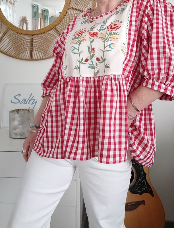 Blouse Josephine orange 70 taille 38-40-42