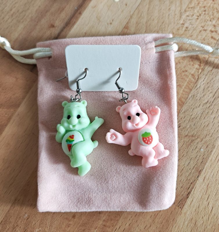 Boucles d'oreilles Bisounours 🌈