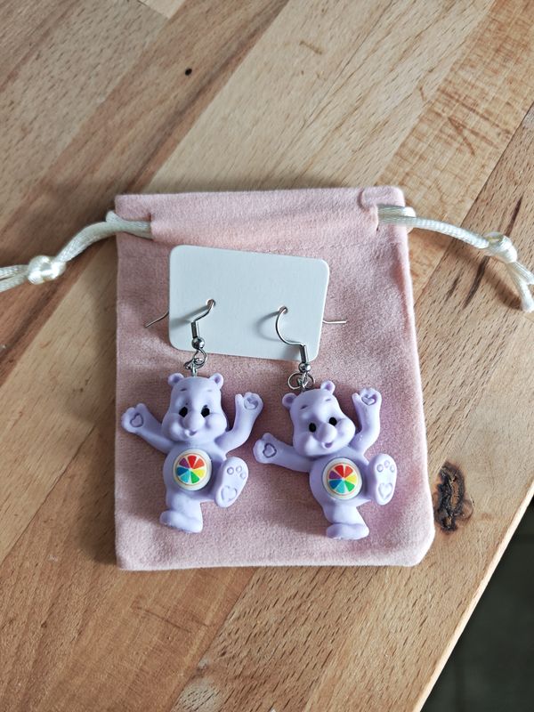 Boucles d'oreilles Bisounours 🌈