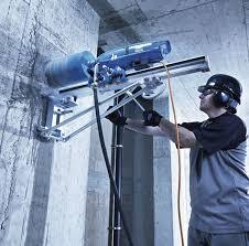 Carotteuse à sec sur bâti