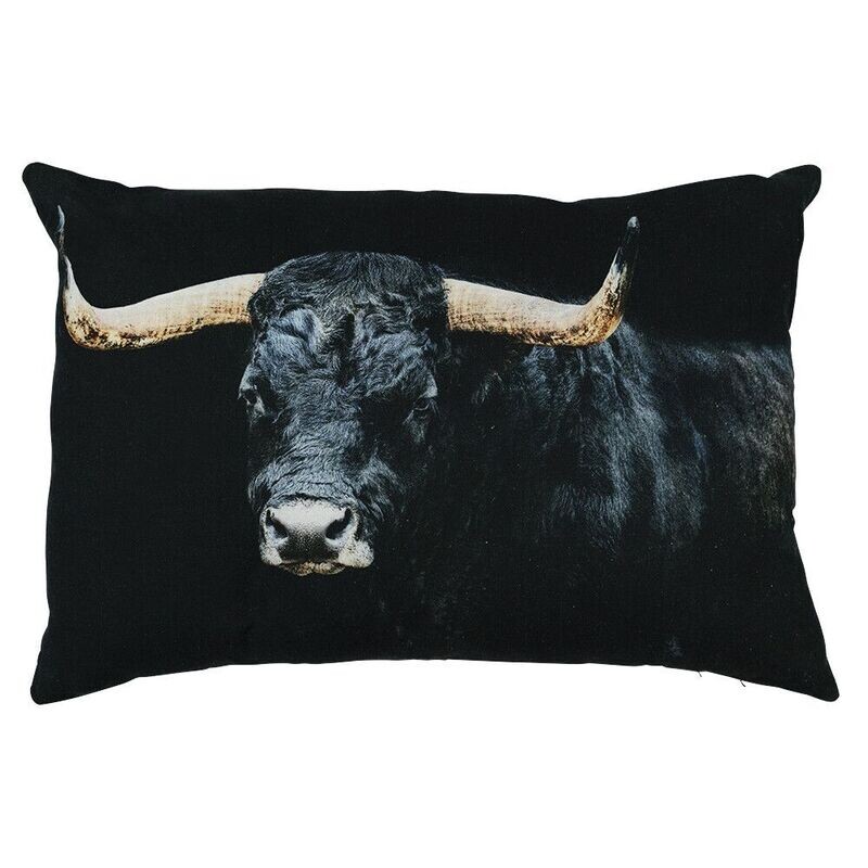 Sierkussen Zwarte Stier - 60x40 cm