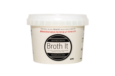Wagyu Bone broth , Roasted Red Pepper &amp; Tomato flavor 500ml