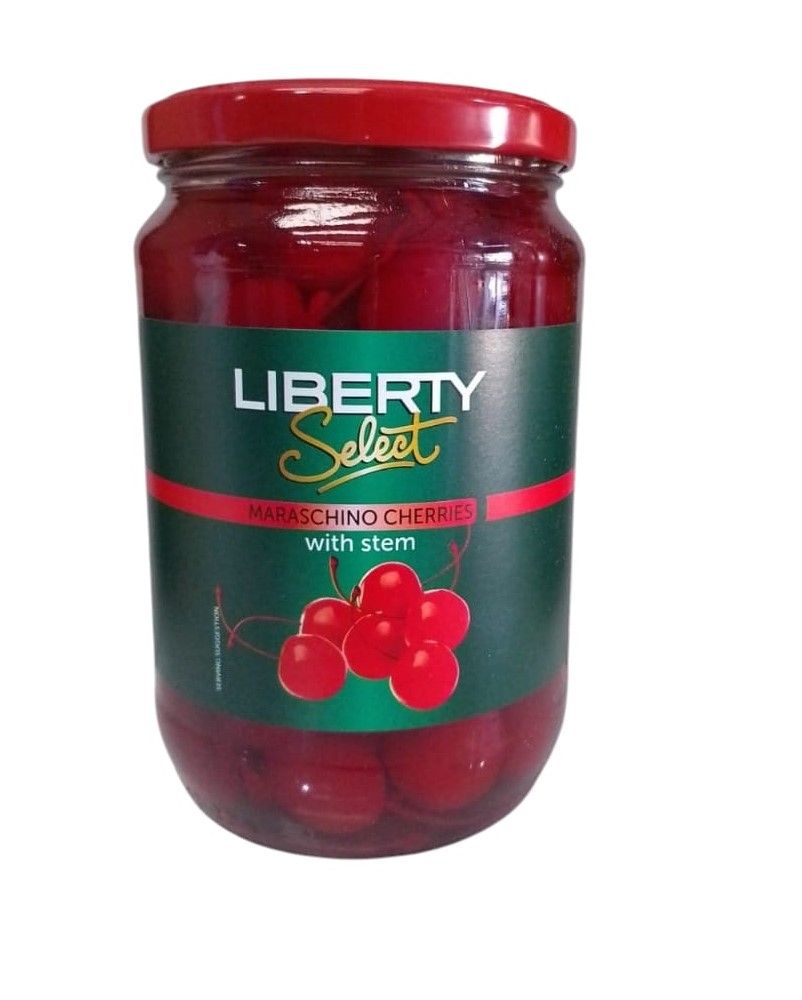 Maraschino Cherries with Stalks Liberty 740g
