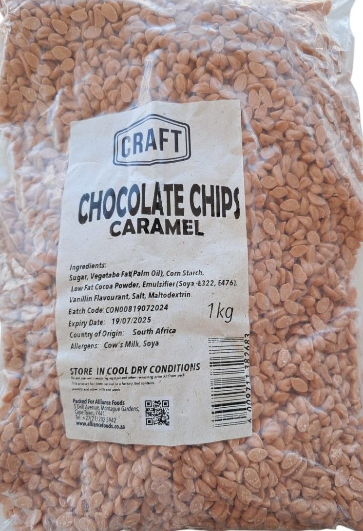 Caramel Chocolate Chips 1kg
