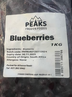 Frozen Blueberries 1kg