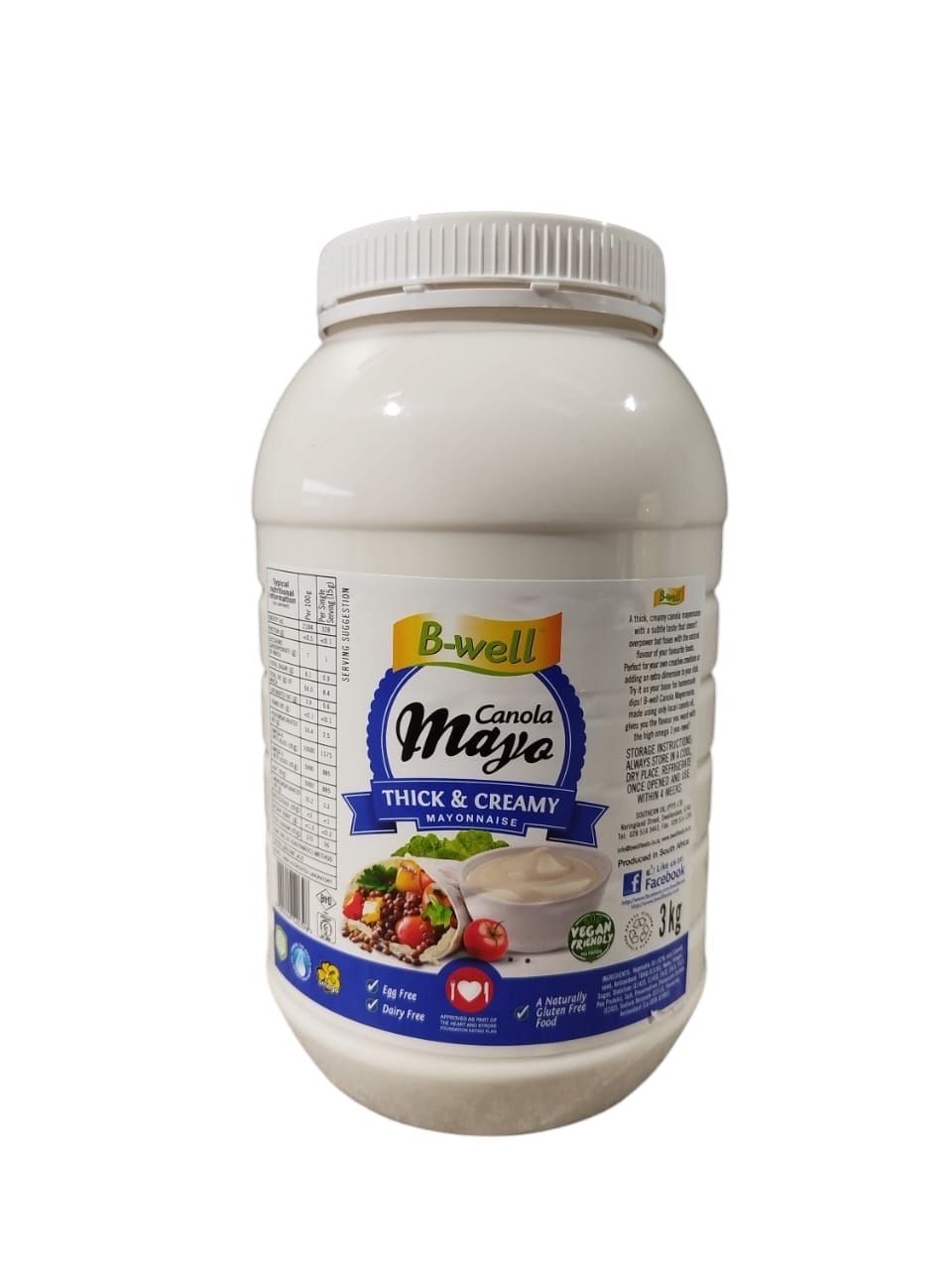 B-Well Mayonnaise Thick &amp; Creamy 3kg