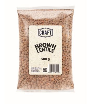 Brown Whole Lentils Craft 500g