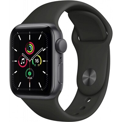 Умные часы Apple Watch SE, 44 мм, корпус из алюминия цвета «серый космос», спортивный ремешок RUS Б/У