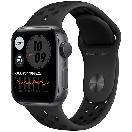 Умные часы Apple Watch Nike Series 6, 40 мм, корпус из алюминия цвета «серый космос», спортивный ремешок Nike