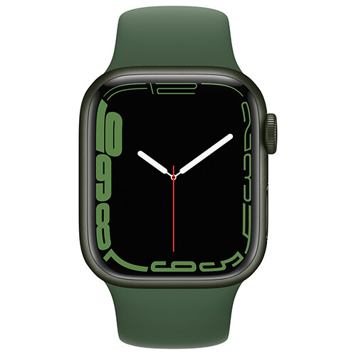 Умные часы Apple Watch Series 7, 45 мм, корпус из алюминия зеленого цвета, спортивный ремешок RUS