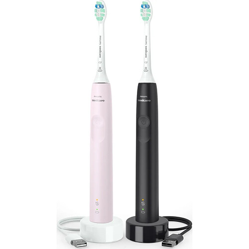 Набор электрических зубных щеток Philips Sonicare 3100 series HX3675/15  (розовый, черный)