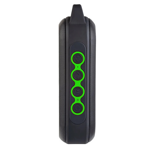 Bluetooth-колонка Perfeo «FORCE» FM, MP3 microSD, USB, AUX, TWS, мощность 15Вт, 2600mAh, черная/зеленая
