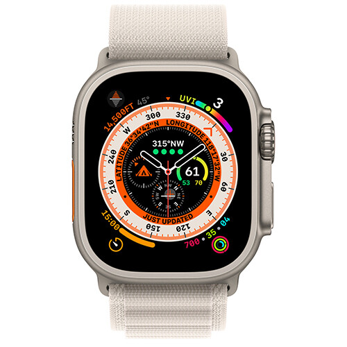 Умные часы Apple Watch Ultra GPS + Cellular 49мм Titanium Case with Starlight Alpine Loop MQF03 (L)