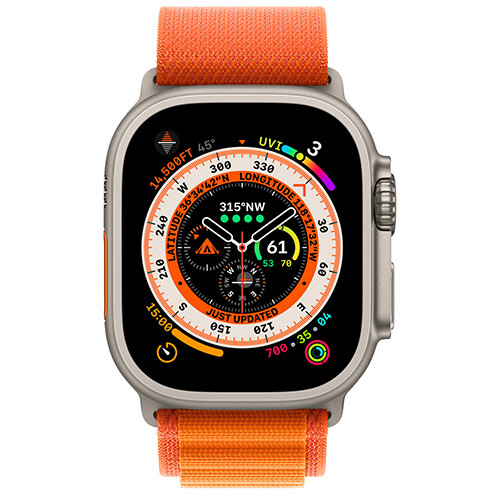 Умные часы Apple Watch Ultra GPS + Cellular 49мм Titanium Case with Orange Alpine Loop MQEU3 (S)