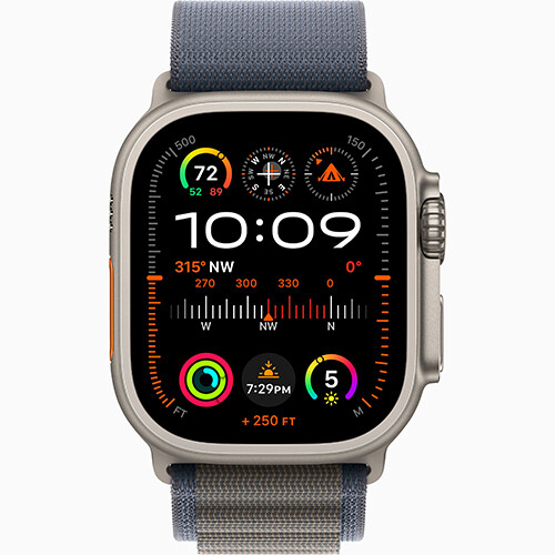 Apple Watch Ultra 2 GPS + Cellular 49mm Titanium Case with Blue Alpine Loop - M