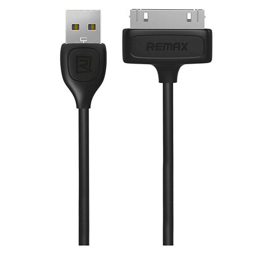 Кабель USB – Apple 30 pin Remax Lesu RC-050i 1.0m круглый 1.4А (черный)
