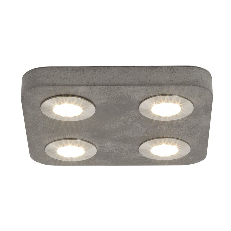 Brilliant Deckenleuchte Sonic, 4 flg., LED 4x5W Metall Zement