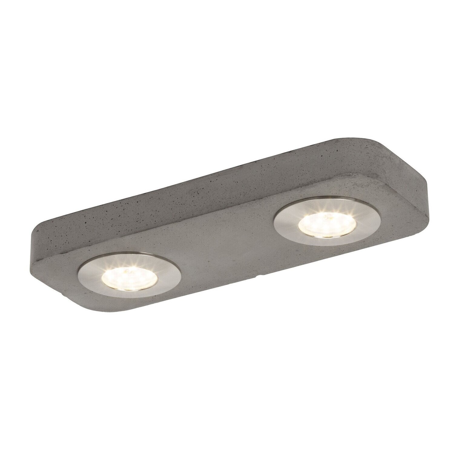 Brilliant Deckenleuchte Sonic, 2flg., Metall/Zement, LED 2x5W