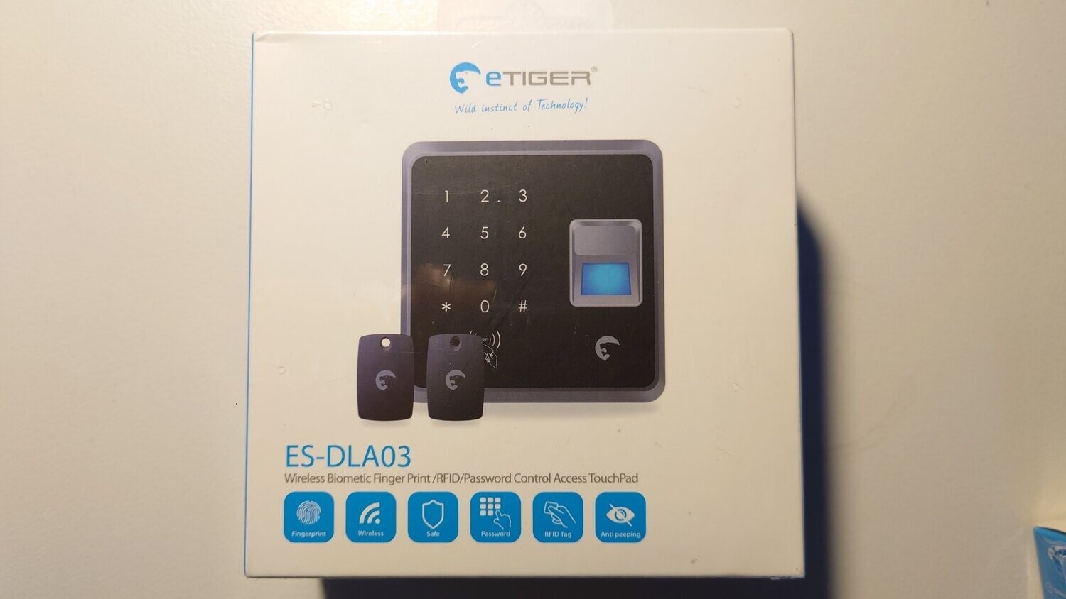 eTiger Funk-TouchPad mit Fingerprint,RFID und Passwort-Steuerung