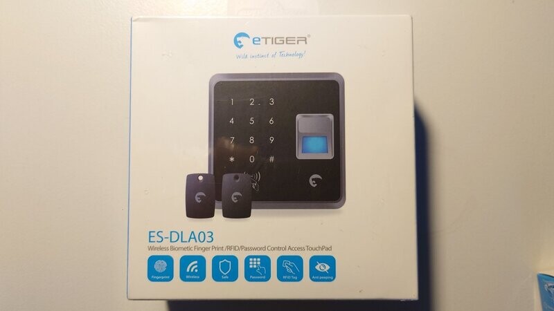 eTiger Funk-TouchPad mit Fingerprint,RFID und Passwort-Steuerung