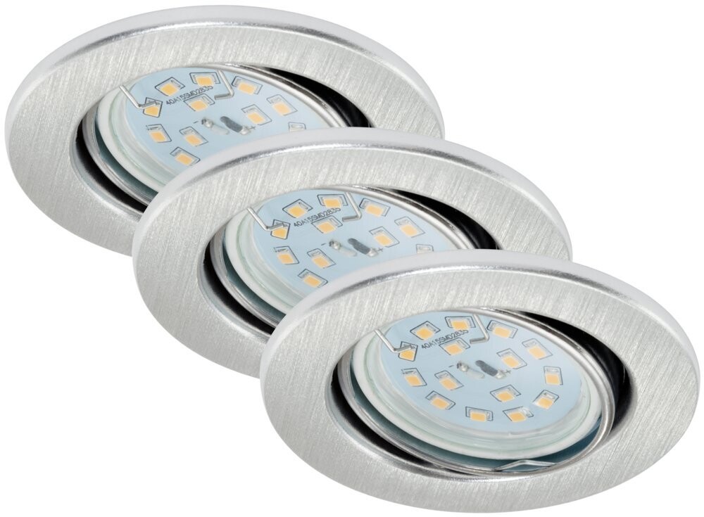 Briloner LED Einbauleuchte 3er Set   Einbauspot Alu Schwenkbar
