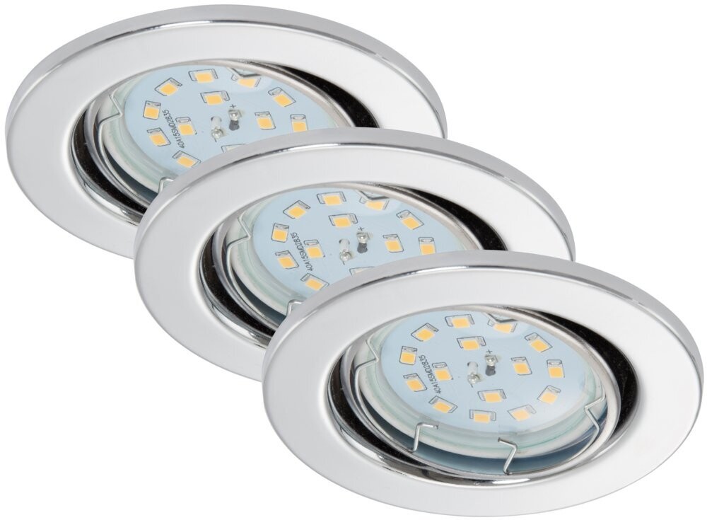 Briloner Einbauleuchten  Pro LED 3er Set Chrom