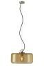 Briloner Pendelleuchte  4018-017 Hängelampe Glasschirm Amber Glas